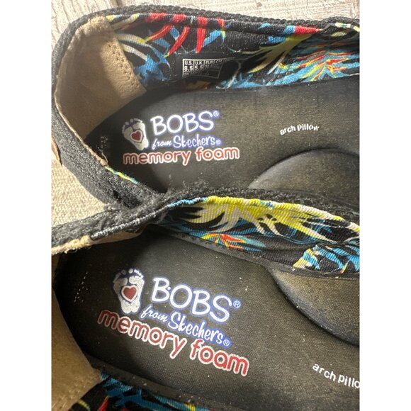 Skechers Bobs Womens Black Canvas Espadrilles Flat Shoes Size 8.5 - Picture 7 of 8